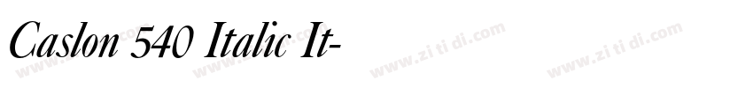 Caslon 540 Italic It字体转换
